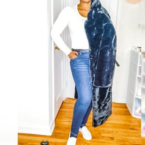 H&M Long Sleeve faux Fur Coat